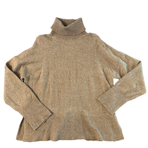 J. Crew Tan Turtle Neck Sweater Wool Blend Size Small